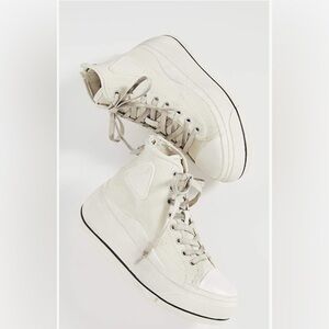R13 Women's Kurt High-Top Sneakers in Ecro Conva Sz 8